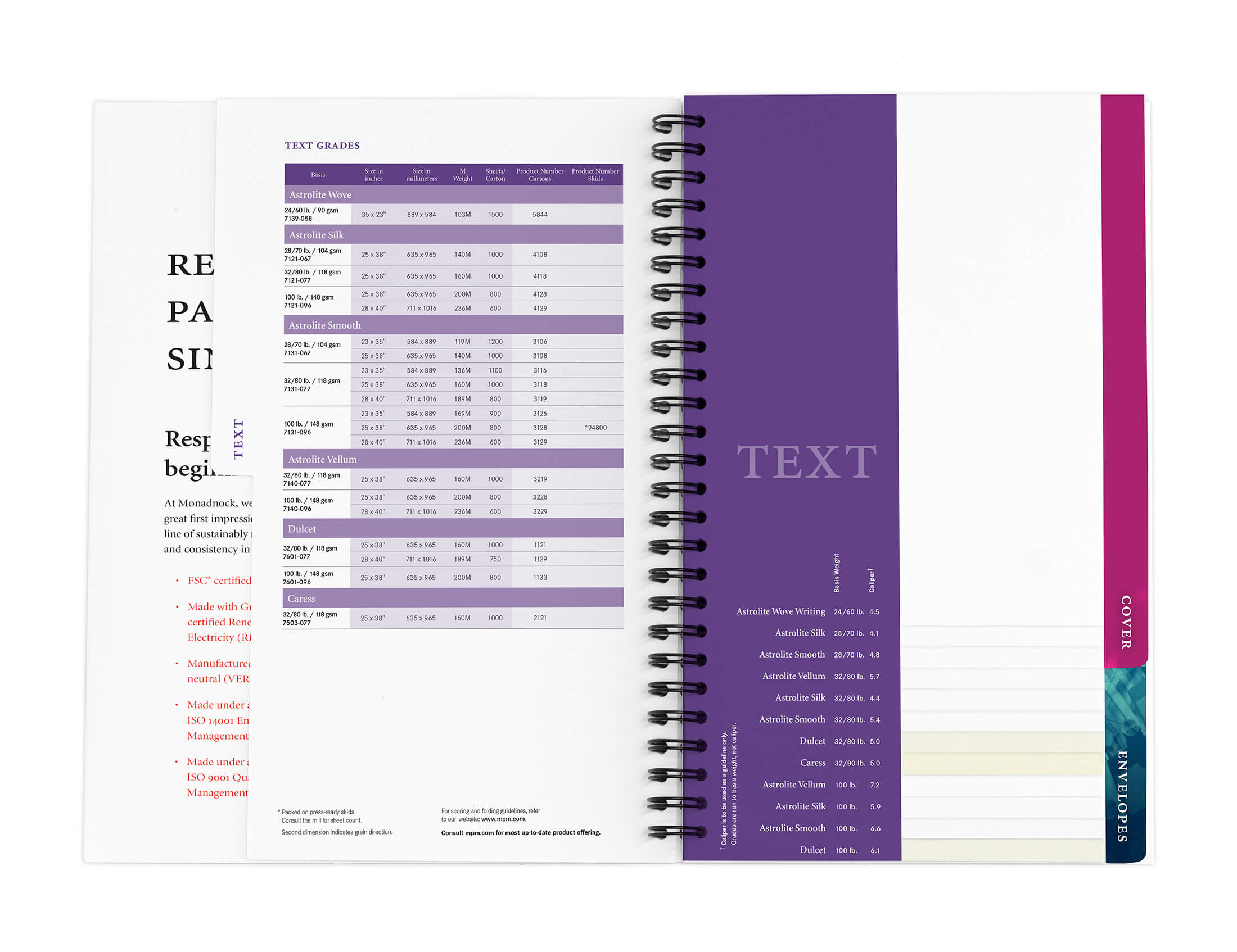 Fine Printing Swatchbook_Interior Sample Sheet waterfall
